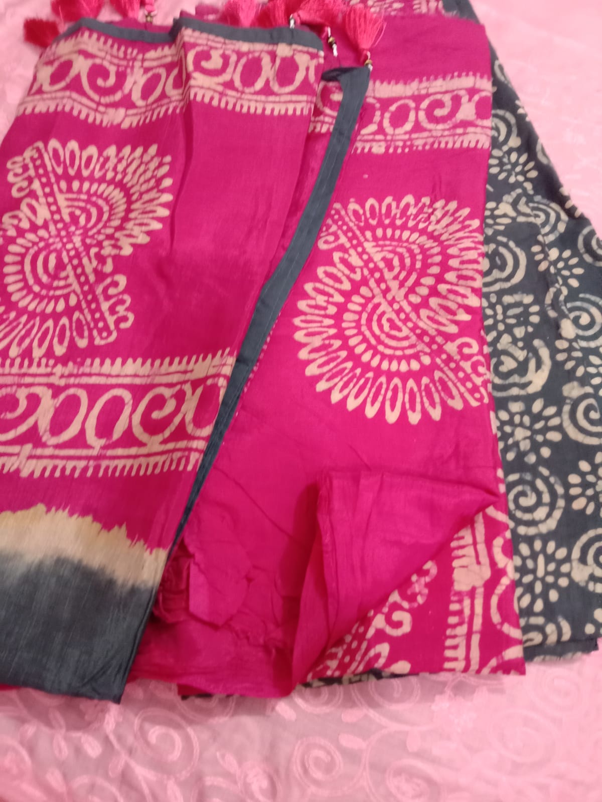 টার্সেল সিল্ক বাটিক থ্রি পিস